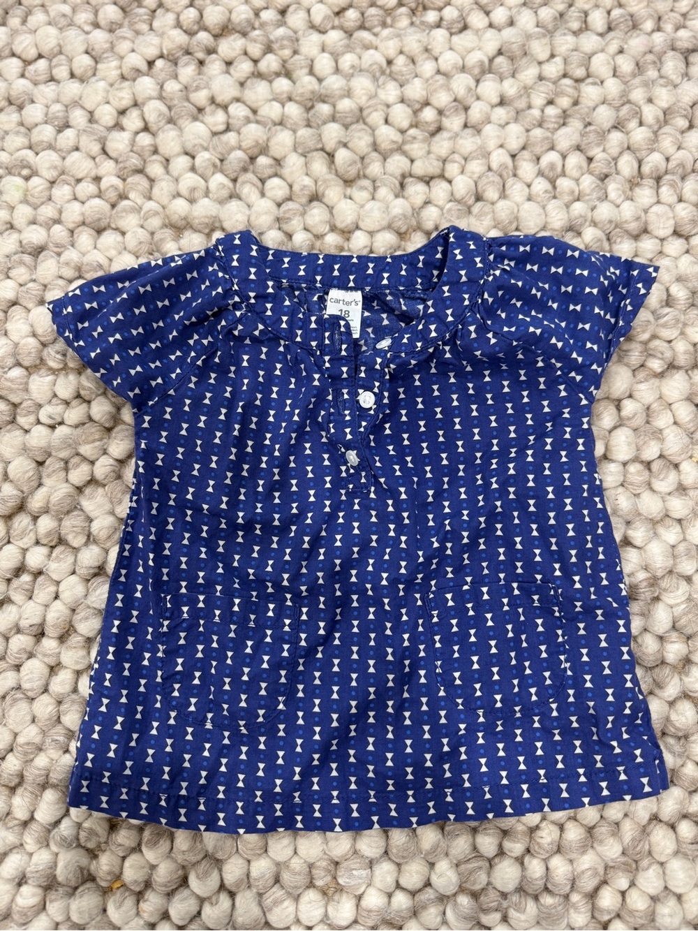 Carter's Royal Blue Short-Sleeve Printed Girls Top